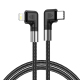 Câble USB Type C Vers 8 Pin Pour Charge Et Transfert De Données 30 W 2 m Double Coude À 90 Degrés Nylon Tressé