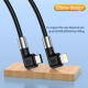 Câble USB Type C Vers 8 Pin Pour Charge Et Transfert De Données 30 W 2 m Double Coude À 90 Degrés Nylon Tressé