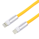Câble USB Type-C Vers 8 Pin Pour Charge Rapide 120W Et Données En Silicone 1.2 m Avec Puce Intelligente Jaune