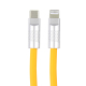 Câble USB Type-C Vers 8 Pin Pour Charge Rapide 120W Et Données En Silicone 1.2 m Avec Puce Intelligente Jaune