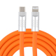 Câble USB Type-C Vers 8 Pin Pour Charge Rapide 120W Et Données En Silicone 1.2 m Avec Puce Intelligente Jaune