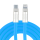 Câble USB Type-C Vers 8 Pin Pour Charge Rapide 120W Et Données En Silicone 1.2 m Avec Puce Intelligente Jaune