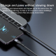 Câble USB-C Vers 8 Pin 20W Pour Charge Et Transfert De Données Rapide 480Mbps Longueur 1 m Tressé Noir