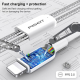 Câble Type-C Vers 8 Broches 1 m 3 A Pour Charge Rapide PD Et Transfert De Données Renforcé Résistant À La Flexion Et À La 
