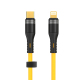 Câble USB-C Vers 8 Broches Charge Et Données Puce PD Silicone Résistant À 20000 Flexions 1,2 m Jaune