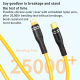 Câble USB-C Vers 8 Broches Charge Et Données Puce PD Silicone Résistant À 20000 Flexions 1,2 m Jaune