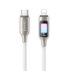 Câble USB C Vers 8 Pin 30 W 480 Mbps Avec Éclairage Coloré 1,2 m Et Gaine Tressée En Nylon