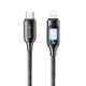 Câble USB C Vers 8 Pin 30 W 480 Mbps Avec Éclairage Coloré 1,2 m Et Gaine Tressée En Nylon