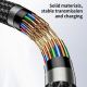 Câble De Données Type-C Vers 8 Pin 3 m Charge Rapide 27 W 3 A TPE Souple Et Coque En Aluminium Résistante Antitraction