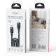 Câble De Données Type-C Vers 8 Pin 3 m Charge Rapide 27 W 3 A TPE Souple Et Coque En Aluminium Résistante Antitraction
