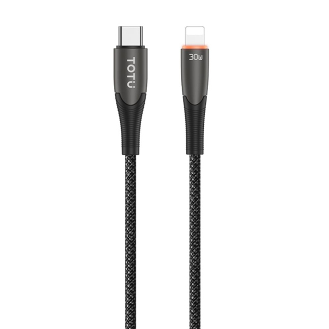 Câble USB C Vers 8 Pin 30W 3A Charge Et Données 480Mbps Avec Arrêt Intelligent Tressé 120 Cm
