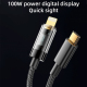 Câble USB-C Vers 8 Pin 1,2 m Charge Rapide PD 20 W Affichage Numérique Tressé Résistant Transmission 480 Mbps
