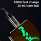 Câble USB-C Vers 8 Pin 1,2 m Charge Rapide PD 20 W Affichage Numérique Tressé Résistant Transmission 480 Mbps