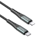 Câble USB-C Vers 8 Pin Pour Charge 2.4A Avec Puce Intelligente Gaine Tressée Anti-Casse 1.2m