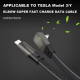 Câble USB-C Vers 8 Pin Coudé Charge Rapide PD 27W Pour Tesla Model 3 Y 1,2 m Tressé Nylon Résistant - www.yonis-shop.com