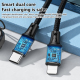 Câble USB-C Vers 8 Pin Avec Lanière Pour Charge Et Transfert De Données PD 20 W Tressé 1.2 M 480 MB/s