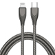Câble USB C Vers 8 Pin Pour Charge Rapide Et Transfert De Données Gaine Inoxydable Anti Enroulement 27 W 1 m