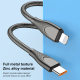 Câble USB C Vers 8 Pin Pour Charge Rapide Et Transfert De Données Gaine Inoxydable Anti Enroulement 27 W 1 m