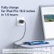 Câble USB C Vers 8 Pin 30W Charge Rapide Et Transfert De Données 480Mbps 3m Blanc Connexion Coudée Compatible Coque