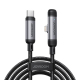 Câble Type C Vers 8 Broches Pour Charge Rapide 30 W Coudé À 90 Degrés En Nylon Tressé