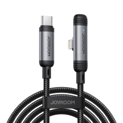 Câble Type C Vers 8 Broches Pour Charge Rapide 30 W Coudé À 90 Degrés En Nylon Tressé