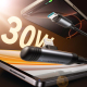 Câble Type C Vers 8 Broches Pour Charge Rapide 30 W Coudé À 90 Degrés En Nylon Tressé