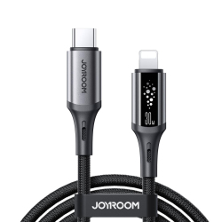 Câble De Charge Et Données USB-C Vers 8 Broches Charge Rapide 30W Affichage De Vitesse Tresse Nylon 48 Brins Connecteur Renforcé