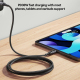Câble De Charge Et Données USB-C Vers 8 Broches Charge Rapide 30W Affichage De Vitesse Tresse Nylon 48 Brins Connecteur Renfor