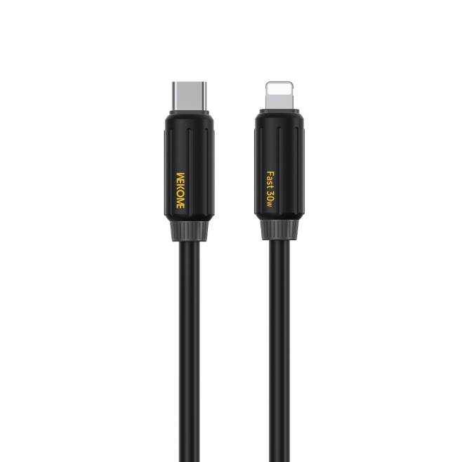 Câble USB-C Vers 8 Broches Pour Charge Et Données 30 W En Silicone Souple Élastique 480 Mb/s 1 m