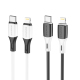 Câble USB C Vers 8 Pin Pour Téléphone IOS Avec Charge PD 20 W Et Transfert De Données En Silicone Résistant 1 M