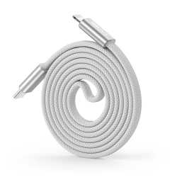 Câble Magnétique Type C Vers 8 Pin Pour iPhone Charge Rapide 27 W Transfert 480 Mbps Enroulement Automatique 1 m