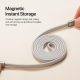 Câble Magnétique Type C Vers 8 Pin Pour iPhone Charge Rapide 27 W Transfert 480 Mbps Enroulement Automatique 1 m