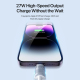 Câble Type-C Vers 8 Pin Pour iPhone 27W Charge Rapide Transfert 480Mbps 30cm Silicone Souple Avec Dragonne