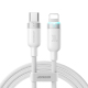 Câble Type C Vers 8 Pin 30 W Avec Arrêt Automatique Charge Rapide Transfert 480 Mbps Nylon Tressé Résistant