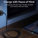 Câble Type C Vers 8 Pin 30 W Avec Arrêt Automatique Charge Rapide Transfert 480 Mbps Nylon Tressé Résistant