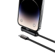 Câble De Charge Et Données Type C Vers 8 Broches Avec Support Téléphone Pliable Charge Rapide Apple PD 30 W Tressé 1 m
