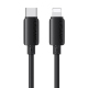 Câble De Charge Rapide Type-C Vers 8 Pin 30W En Silicone 1m Blanc Transmission 480Mbps Anti-Nœuds Résistant À La Poussière