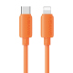 Câble De Charge Rapide Type-C Vers 8 Pin 30W En Silicone 1m Blanc Transmission 480Mbps Anti-Nœuds Résistant À La Poussière