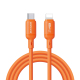 Câble De Données Type C Vers 8 Pin Pour Charge Et Transfert De Données Simultanés 27 W Silicone Résistant Aux Pliures 1 m
