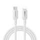 Câble De Données Type C Vers 8 Pin Pour Charge Et Transfert De Données Simultanés 27 W Silicone Résistant Aux Pliures 1 m