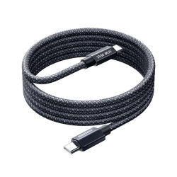 Câble De Charge Rapide Type C Vers 8 Broches 30 W Tressé 1,2 m Avec Indicateur LED Et Transfert De Données