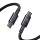 Câble USB-C Vers USB-C 100W Pour Charge Rapide Et Synchronisation 2M Tressé Résistant Pour Appareils USB-C