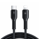 Câble USB C Vers 8 Pin Pour Charge Et Transfert 30 W 1 M Charge Rapide Tressé Nylon 10000 Flexions