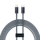 Câble USB-C Vers 8 Pin Charge Rapide 20 W Tressé 2 m Avec Puce E-Marker Et Transmission 480 Mbps