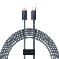 Câble USB-C Vers 8 Pin Charge Rapide 20 W Tressé 2 m Avec Puce E-Marker Et Transmission 480 Mbps