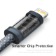 Câble USB-C Vers 8 Pin Charge Rapide 20 W Tressé 2 m Avec Puce E-Marker Et Transmission 480 Mbps