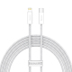 Câble USB-C Vers 8 Pin Charge Rapide 20 W Tressé 2 m Avec Puce E-Marker Et Transmission 480 Mbps
