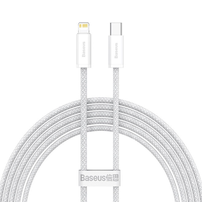 Câble USB-C Vers 8 Pin Charge Rapide 20 W Tressé 2 m Avec Puce E-Marker Et Transmission 480 Mbps