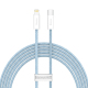 Câble USB-C Vers 8 Pin Charge Rapide 20 W Tressé 2 m Avec Puce E-Marker Et Transmission 480 Mbps