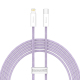 Câble USB-C Vers 8 Pin Charge Rapide 20 W Tressé 2 m Avec Puce E-Marker Et Transmission 480 Mbps